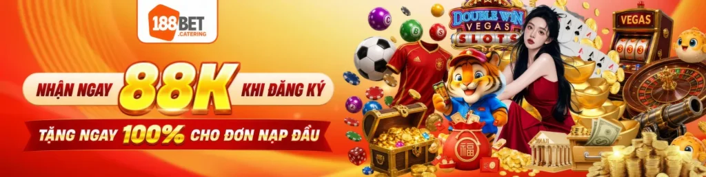188bet nhận ngay 88k đăng ký tặng 100 nạp đầu banner